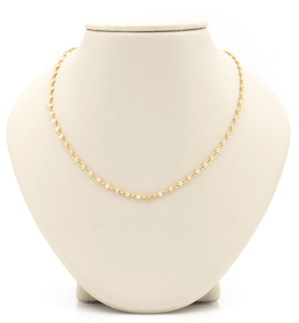 18K YG ROUND YARD NECKLACE