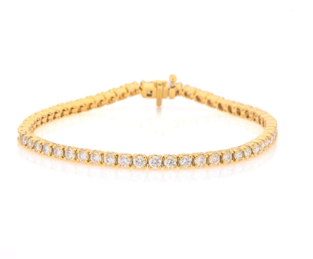 Rounded Link Tennis Bracelet