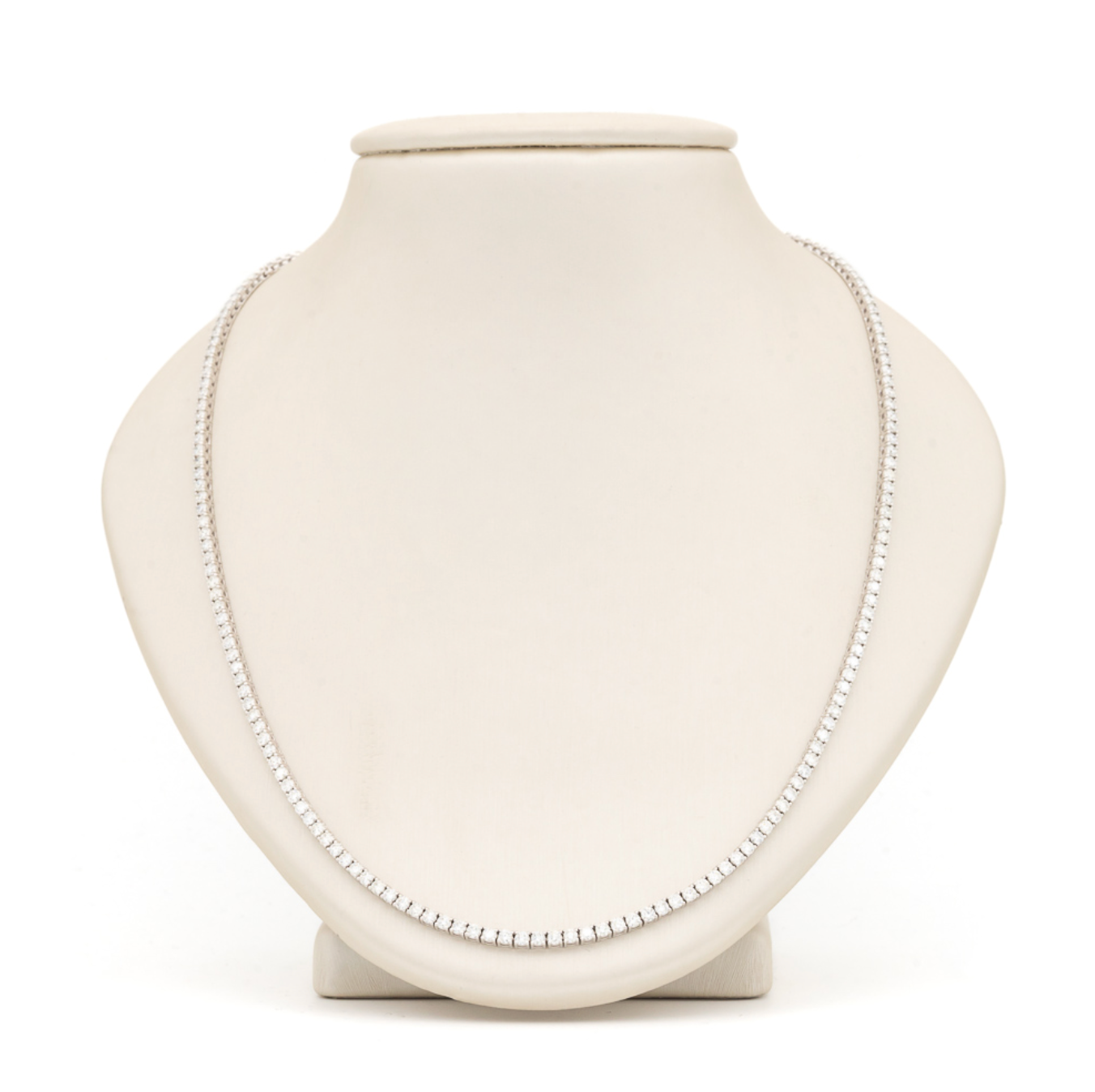 Rounded Link Tennis Necklace