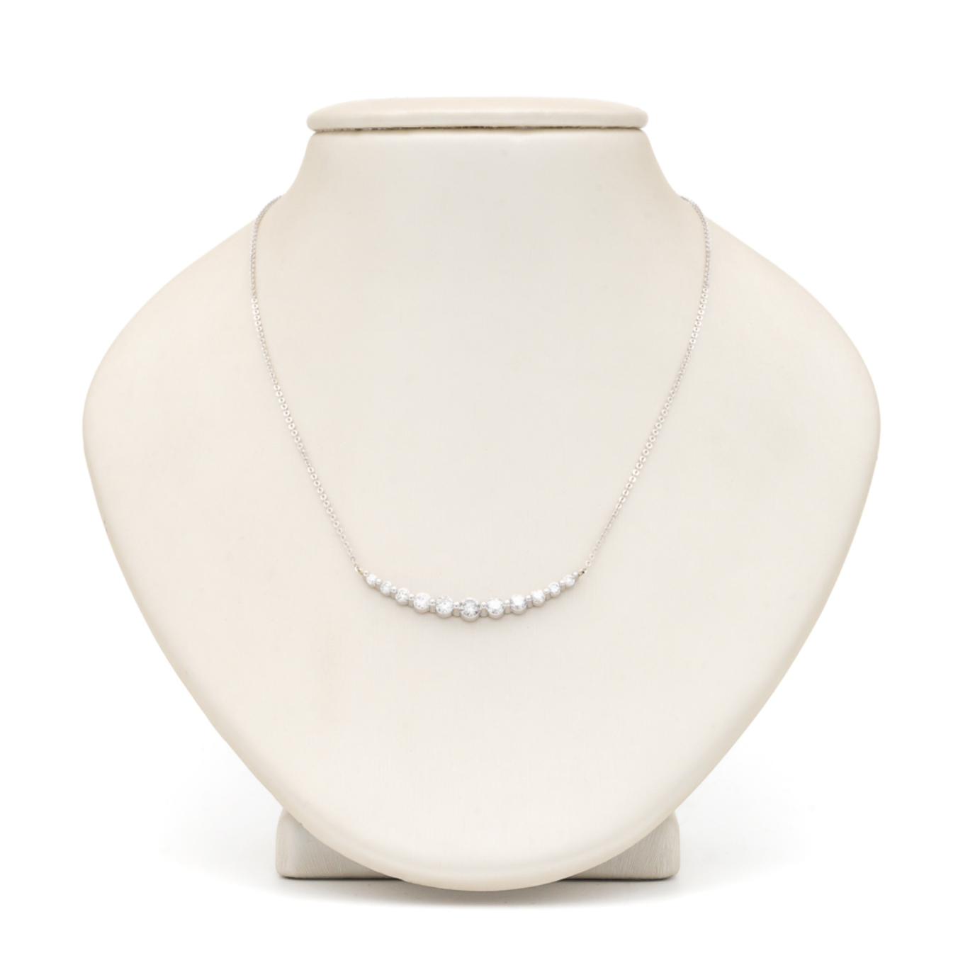 14K WG PLATE STYLE FASHION NECKLACE
