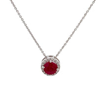 Load image into Gallery viewer, RUBY HALO PENDANT