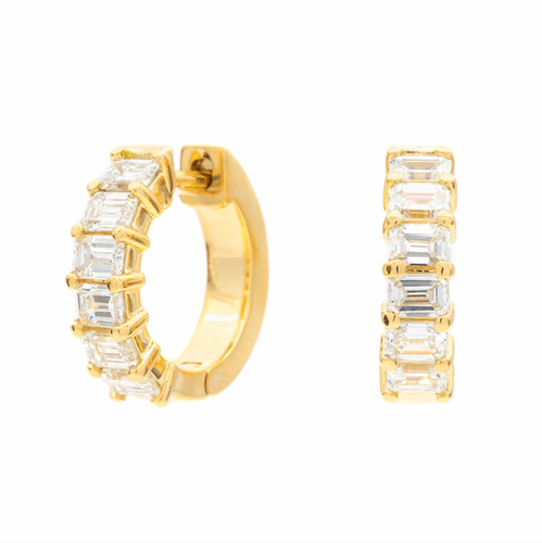 Fancy Shape Huggie Hoop Earrings