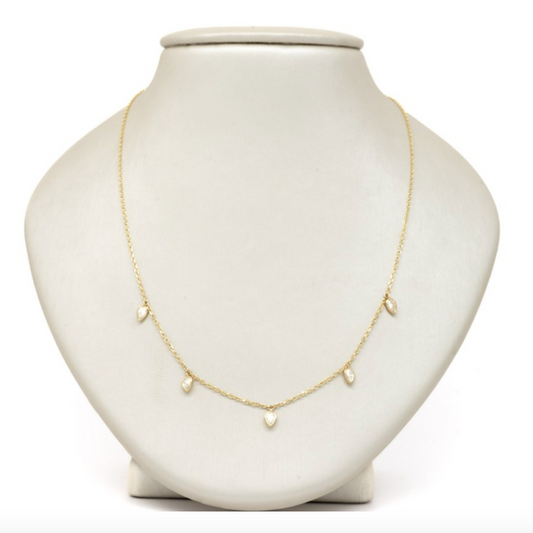 14K YG FANCY SHAPE FASHION NECKLACE
