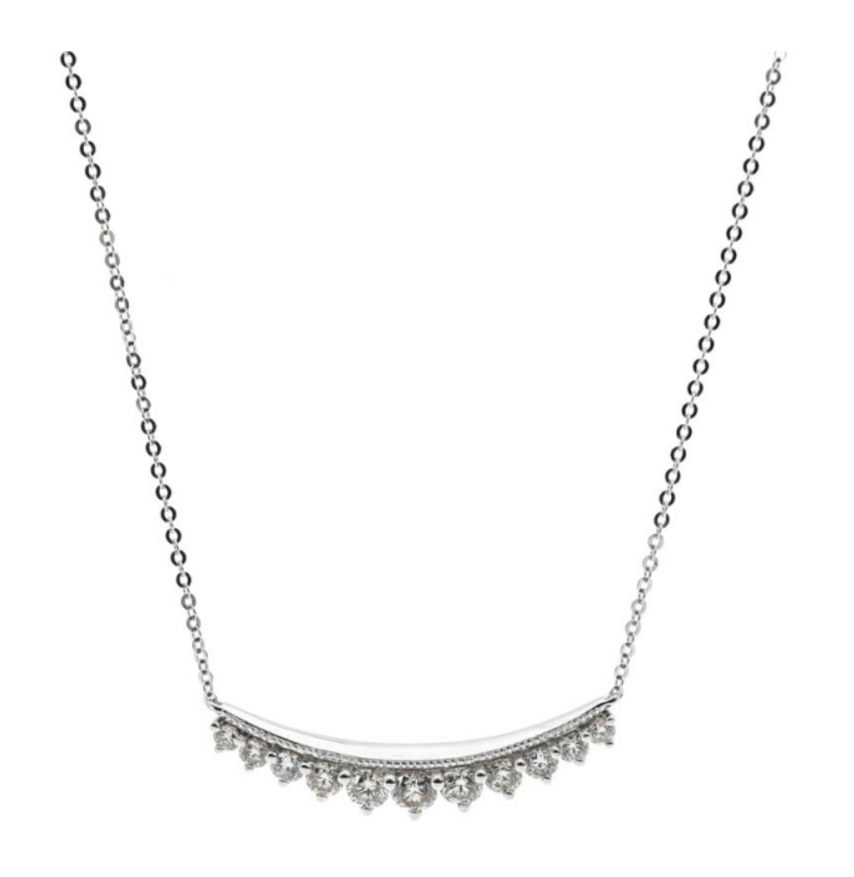 14K WG PLATE STYLE FASHION NECKLACE