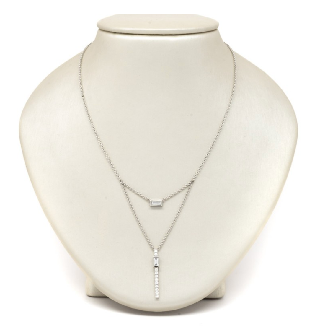 18K WG DIAMOND FASHION NECKLACE