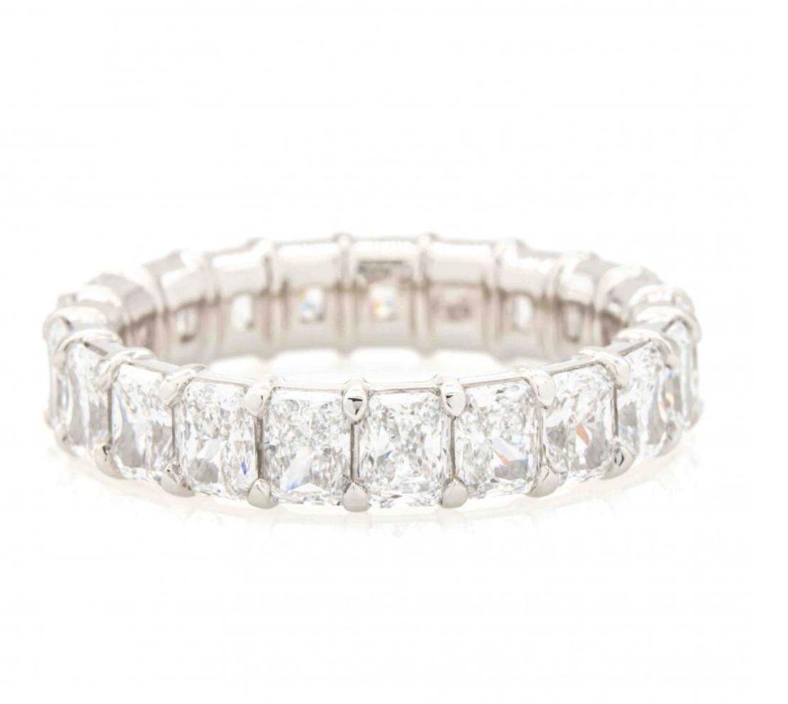 Radiant Cut Diamond Eternity Band