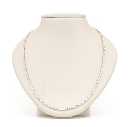 Rounded Link Tennis Necklace