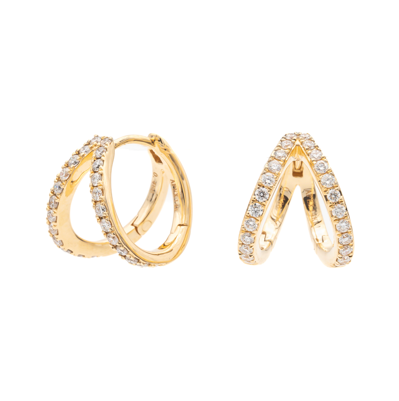 V-Shaped Huggie Hoop Earrings