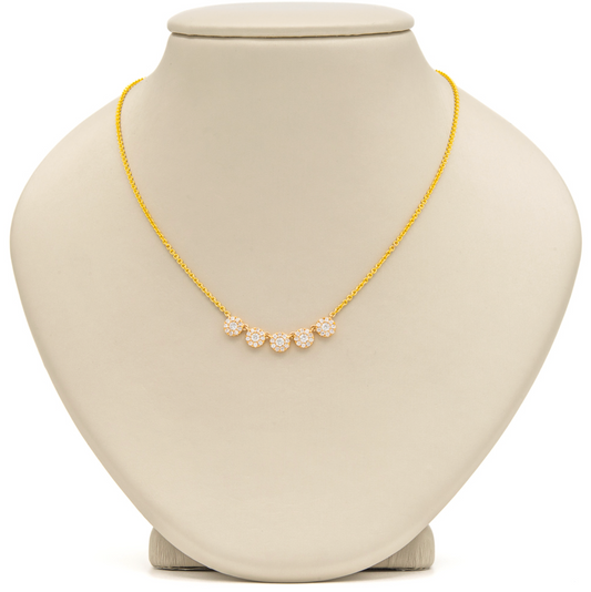 Halo Plate Style Fashion Necklace