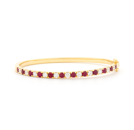 Gemstone Bangle Bracelet