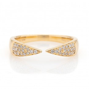 14K Gold Diamond Stackable Band