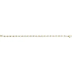 14K Yellow 4 3/4 CTW Natural Diamond Line 7" Bracelet