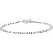 Load image into Gallery viewer, 14K White 1 3/4 CTW Natural Diamond Line 7&quot; Bracelet