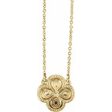 Load image into Gallery viewer, 14K 18&quot; Clover Necklace