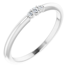 14K .03 CTW Diamond Stackable Ring