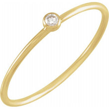Load image into Gallery viewer, 14K Yellow .03 CT Natural Diamond Stackable Ring