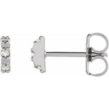 Load image into Gallery viewer, 14K .04 CTW Natural Diamond Half Circle Earrings