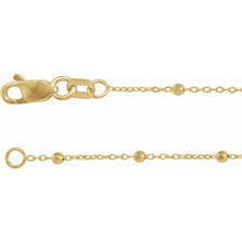 Load image into Gallery viewer, 14K 1.7 mm Cable Chain with Faceted Beads