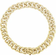 Load image into Gallery viewer, 14K Yellow 3/4 CTW Natural Diamond Curb 7&quot; Bracelet