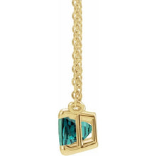 Load image into Gallery viewer, 14K Yellow Lab-Grown Alexandrite Claw Prong 18&quot; Necklace