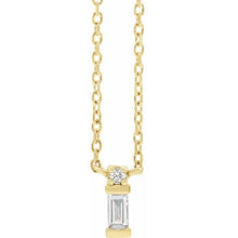 Load image into Gallery viewer, 14K .07 CTW Natural Diamond Bar 18&quot; Necklace