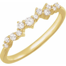 Load image into Gallery viewer, 14K 1/4 CTW Lab-Grown Diamond Scattered Stackable Ring