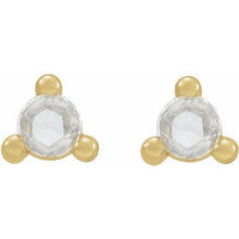 Load image into Gallery viewer, 14K .05 CTW Rose-Cut Natural Diamond Earrings