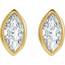 Load image into Gallery viewer, 14K Yellow 1/6 CTW Natural Diamond Solitaire Bezel-Set Earrings