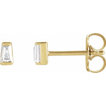 Load image into Gallery viewer, 14K 1/8 CTW Natural Diamond Channel-Set Earrings